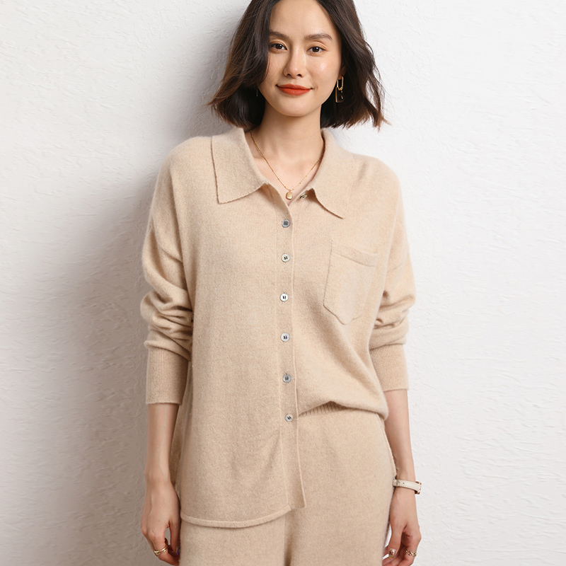 Осенний женский кардиган, вяза – обзор и цена Wool Coat Peacoat