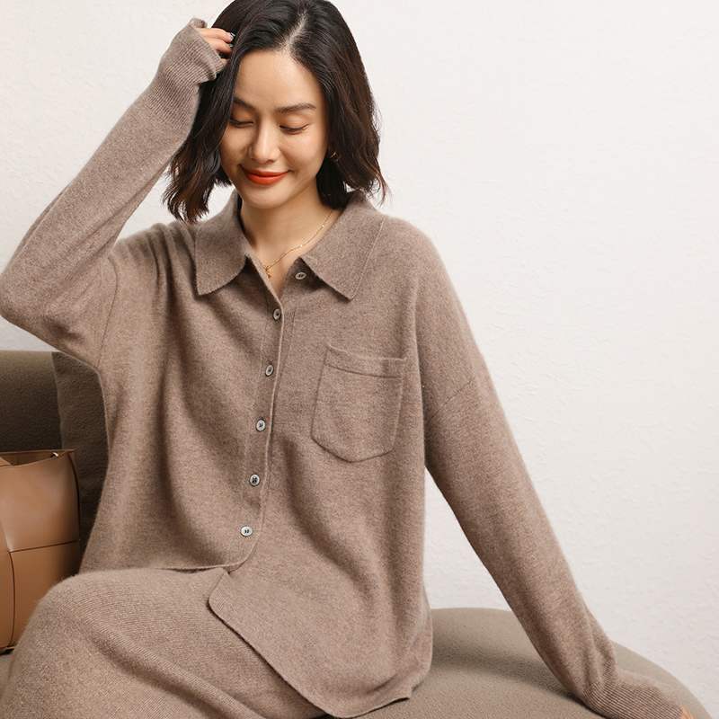 Осенний женский кардиган, вяза – обзор и цена Wool Coat Peacoat
