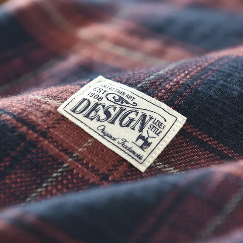 Весенне-осенняя новая мужская  – обзор и цена Flannel Shirt Lined