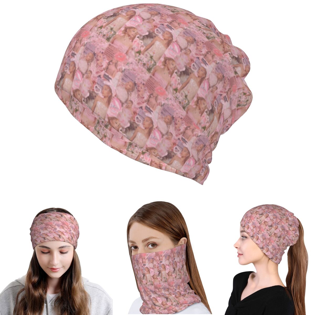 Бандана-шарф Ariana Grande для – обзор и цена Knit Beanie Hat Warm