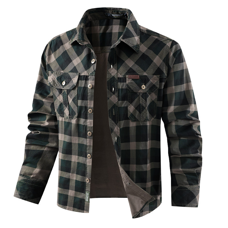 Мужская рабочая одежда в стиле – обзор и цена Flannel Shirt Lined